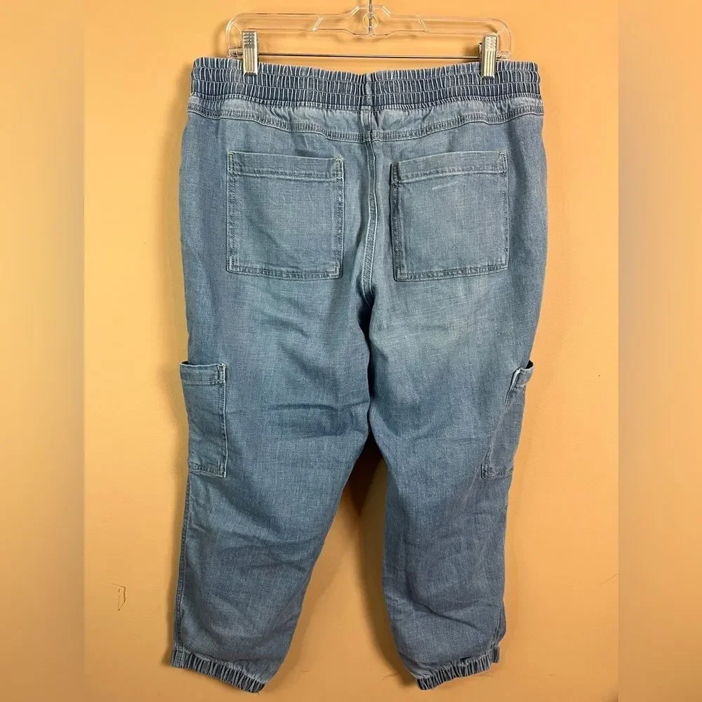 Casual Blue Cargo Pants - Picture 5 of 6